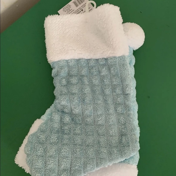 New Baby Stocking & Hat Set My First Christmas In French Blue Mon Premier Noel - Picture 2 of 7